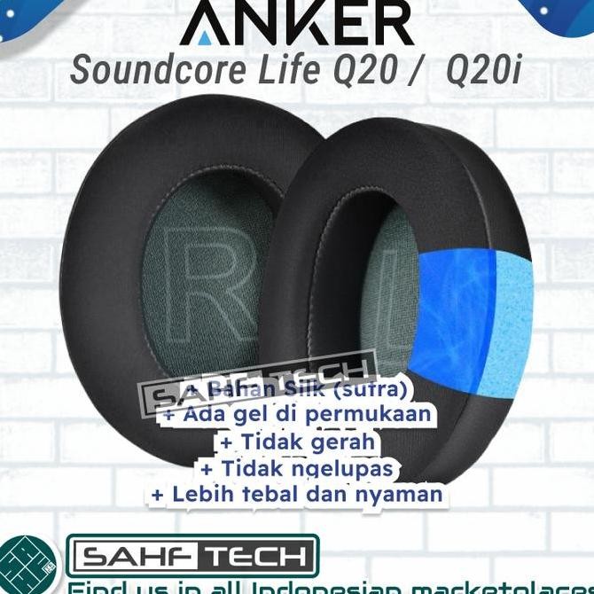 Bantalan Busa Anker Soundcore Life Q20 / Q20Bt / Q20I / Q20+ Earpad Earcup Ear Pad Cup Cushion Foam 