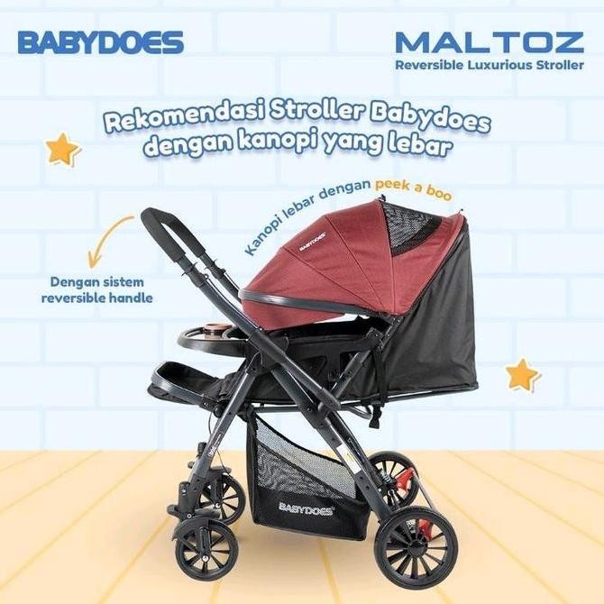 Babydoes Maltoz Ch-Bl 821Sn Reversible Luxurious Stroller Kereta Dorong Bayi