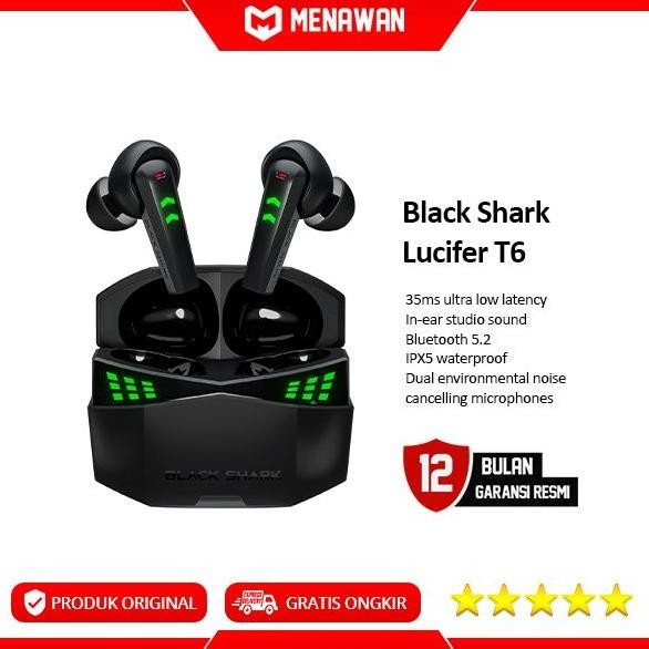 Black Shark Lucifer T6 Wireless Gaming Earbuds Earphone Tws Original