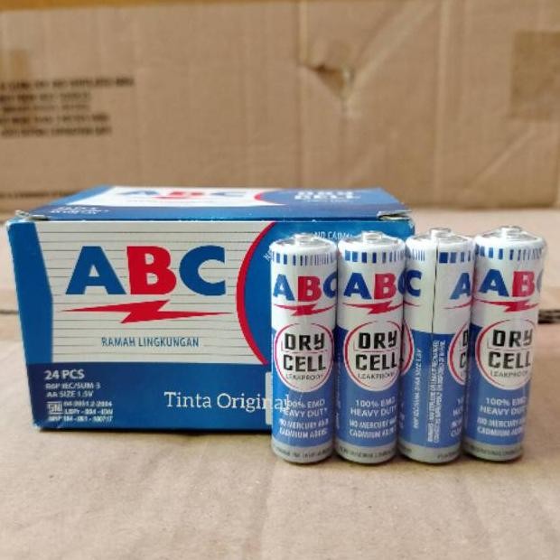Baterai/Battery/Batere ABC Biru size AA (isi 24 pcs) Murah Meriah