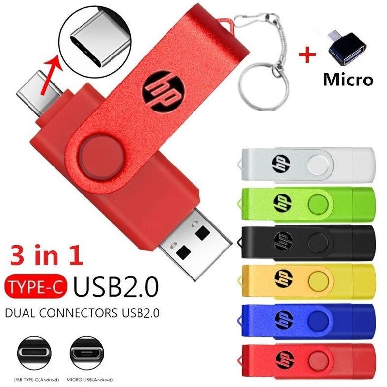 HP FLASHDISK OTG TYPE C USB 1TB/2TB FLASH DRIVE ULTRA DUAL USB 3.1 Flashdisk hp dan laptop