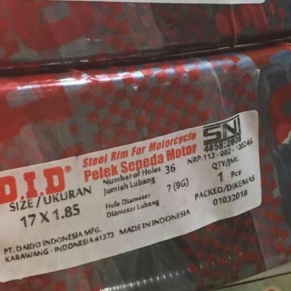 PAKETAN VELG BESI JARI - JARI DID UK 185 RING 17 DAN 215 RING 17 BLACK