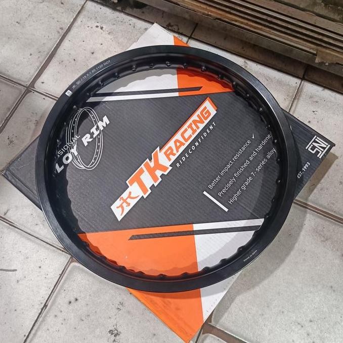 Velg TK Racing Bright Ring 18 x 185 Warna Hitam / Silver Original