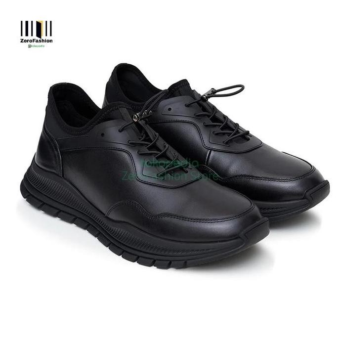 Gino Mariani Original Sepatu Sneakers Pria Kulit Asli, Fonzo Black