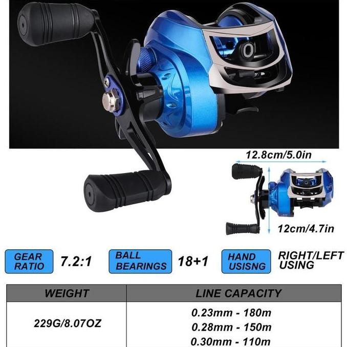 REEL BC 18+1 BEARING 7.2:1 REEL BAIT CASTING REL BC RELL BC RIEL BC RIL BC RILL BC REAL BC ROL BC KA