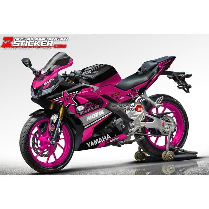 Decal Stiker Yamaha R15 V3 VVA 155 Livery Rockstar Pink Motorcycle Original