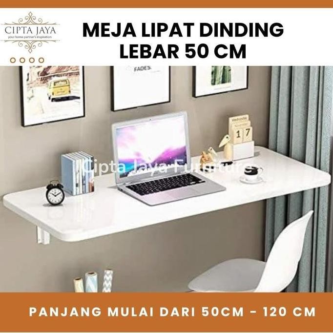 TERBARU - Custom Meja Lipat Dinding Furnitur Estetik Lipat Tempel Dinding Kayu Belajar Lesehan Gantu