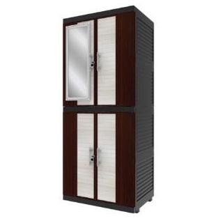 NEW - Lemari Plastik Ebony NAIBA 9524 / Lemari MSC Naiba Fit Mirror dan Non Mirror - Lemari Pakaian 