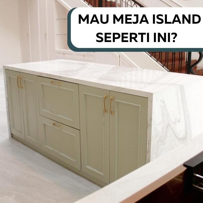 BEBAS ONGKIR - MEJA ISLAND CLASSIC DUCO PLYWOOD CUSTOM