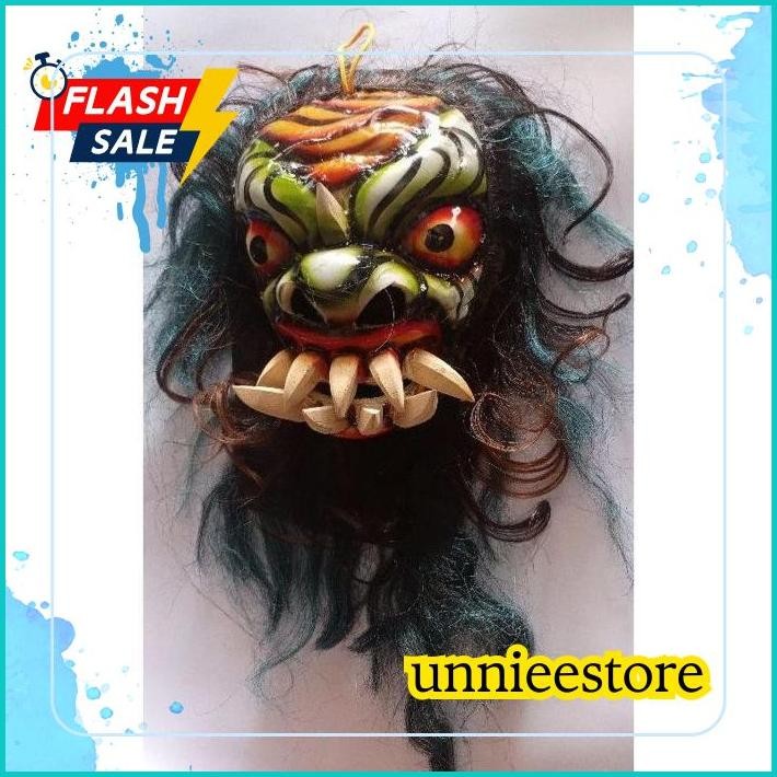 MURAH Topeng Buto Gedruk Mainan Anak Seram Asli Kayu