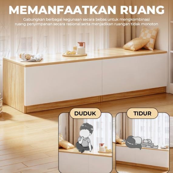 PROMO Lemari Pakaian - Lemari Kayu - Lemari Kabinet - Lemari Kecil - Lemari Multifungsi - Meja Minim