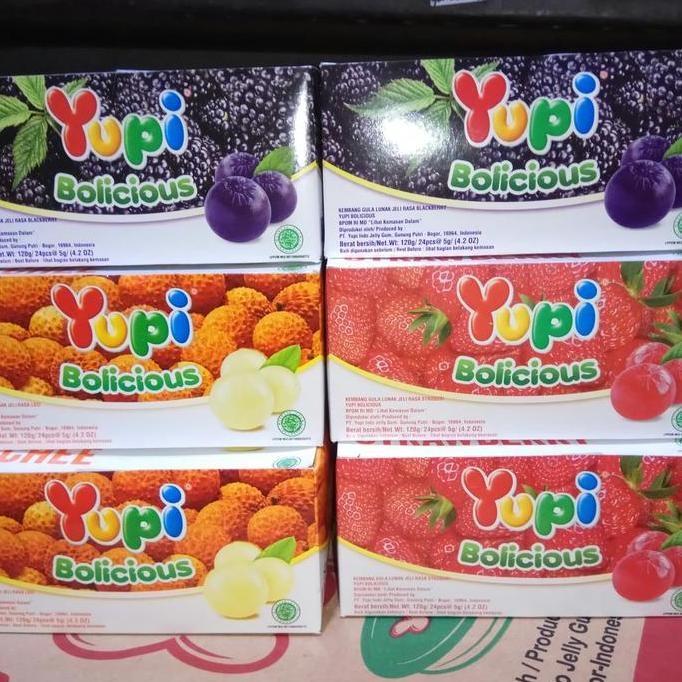 New yupi bolicious lychee & blackberry 1box
