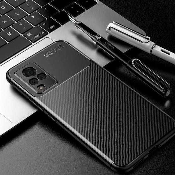 VIVO V21 / V21 5G SOFT CASE FOCUS SILIKON CARBON ORIGINAL