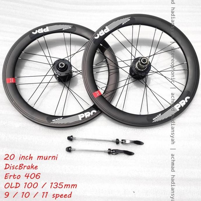 ORIGINAL RAZE.. Wheelset 20inch murni Erto 406 RAZE Rims 20 inch murni SMR