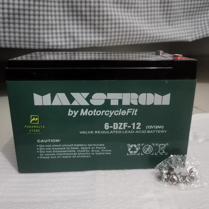 Aki Kering Battery Sepeda Listrik Selis 6 Dzf 12 Maxstrom 6 Dzm 12