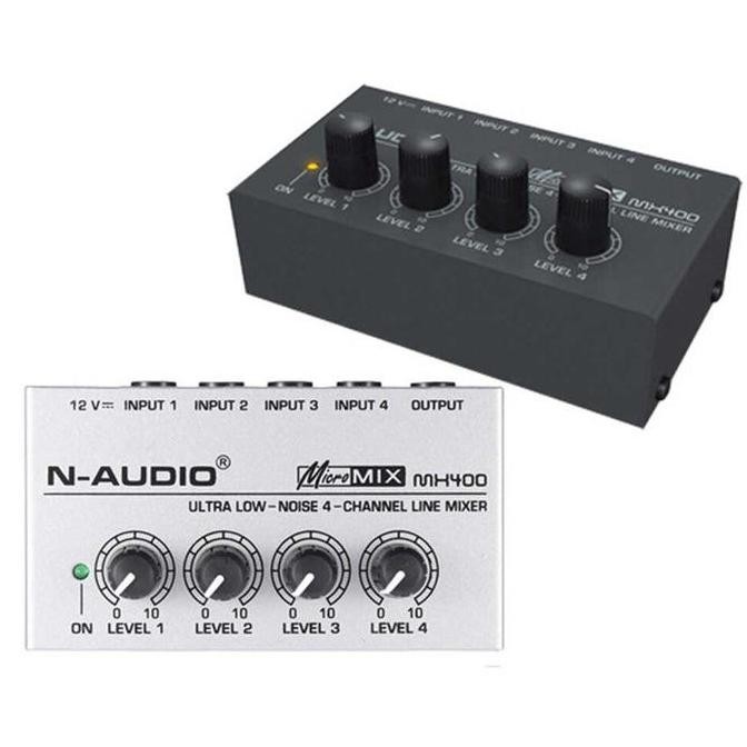 Mini Profesional Mixer Audio Amplifier Microphone 4 Ch Input Mx400