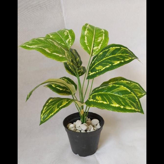 Daun Pisang Palsu Besar Plastik Palsu Imitasi Artificial Hias Dekorasi