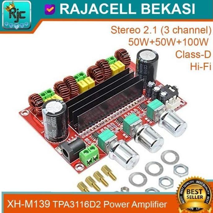 Xh-M139 Tpa3116D2 Power Amplifier 2.1 Class-D 2X50Watt +100W Subwoofer