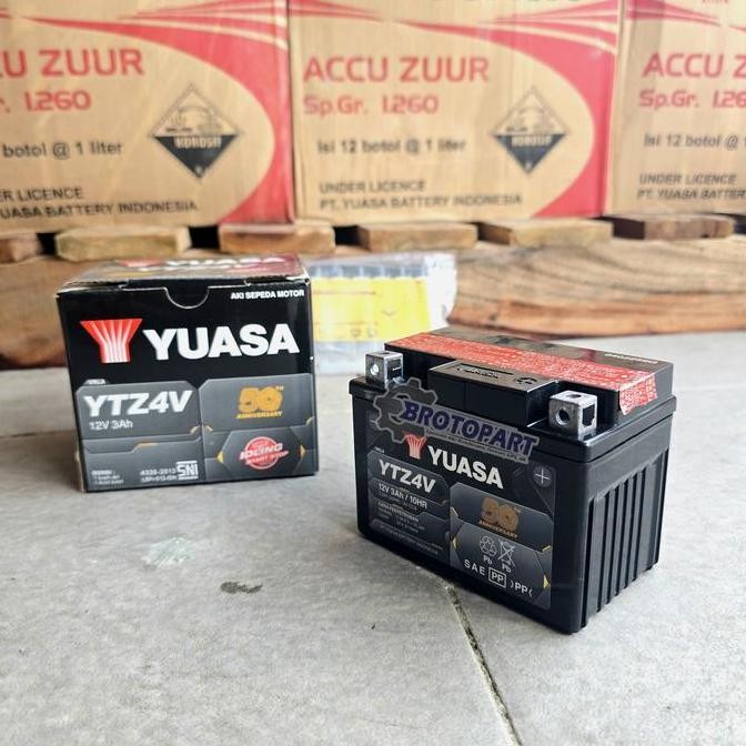 Aki Motor Suzuki Spin, Skywave, Skydrive, Ts 200 Rm Yuasa Ytz4V Kering