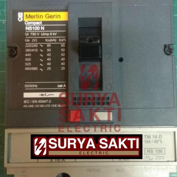 Promo Merlin Gerin Compact MCCB MG NS100N 3P 32A 32 A TM32D NS 100N 50KA COD