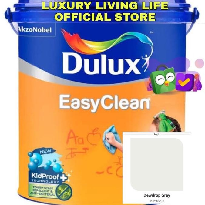 Dulux Easy Clean Dewdrop Grey 20L Pail Can Tinting Css