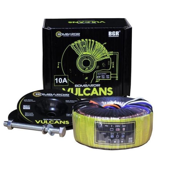 BEBAS ONGKIR - TRAFO DONAT 10A 52V CT VULCANS BOMBARDIR TRAVO TOROID 10 AMPER CT 52 V