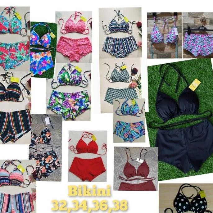 set bikini wanita dewasa /bikini pantai terbaru kekinian /set bikini lucu/bikini bra 32 e4 36 38 40/