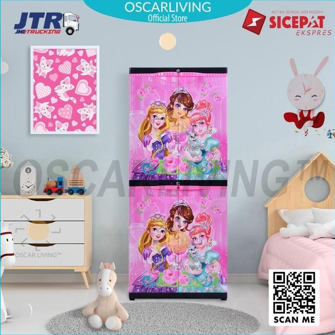 TERBARU - KHUSUS JTR/KARGO-TERMURAH Lemari Plastik Sinbak 4SS Kunci-Princess