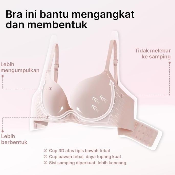 GRENEY-Bra 2pcs seamless anti kendur menopang PD tanpa kawat tanpa tali mengumpulkan One Piece Warna