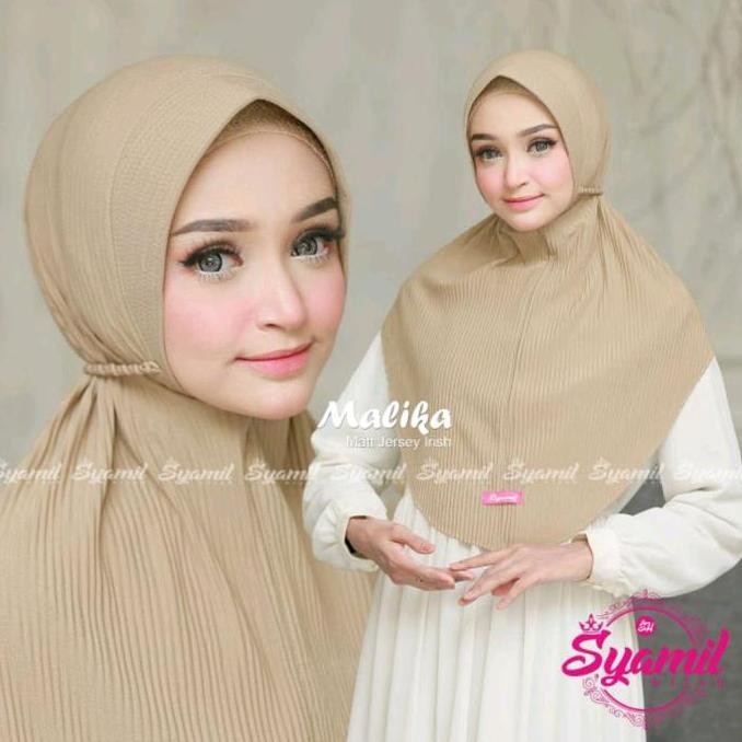 Promo JILBAB HIJAB INSTAN MALIKA PLISKET ORI SYAMIL Kerudung Muslim Nyaman COD