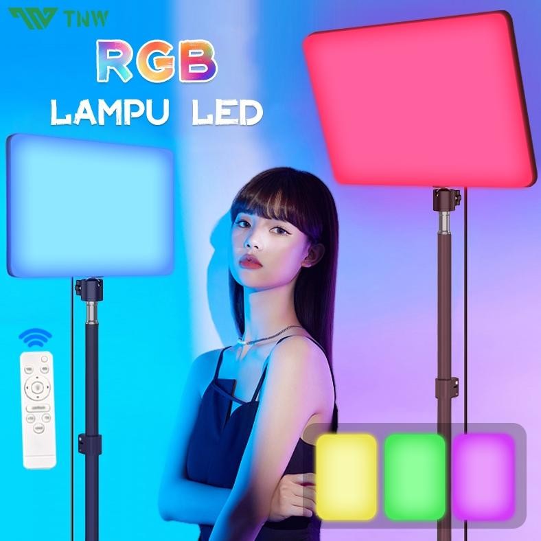 TNW Lampu RGB Lampu FotoLed RGB Lampu LightingHP Kamera Lighting Studio+Tripod Lampu Konten Kreator