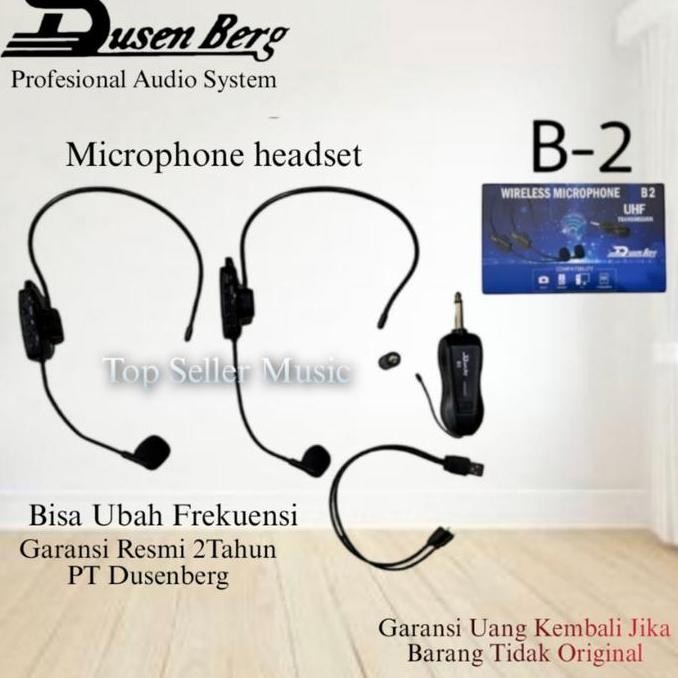 Mic Wireless Headset Dusenberg B2 2Mic Wireless Bando Original