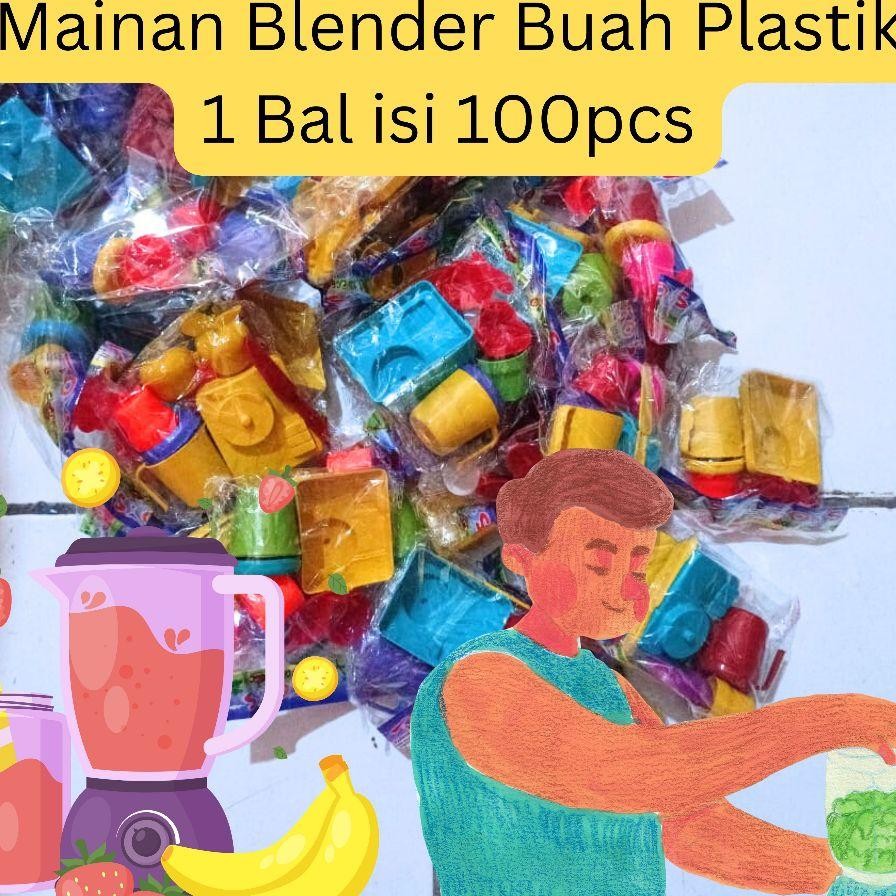 Blender Blenderan Mainan Jus Buah Kecil 1 Bal Isi 100Pcs