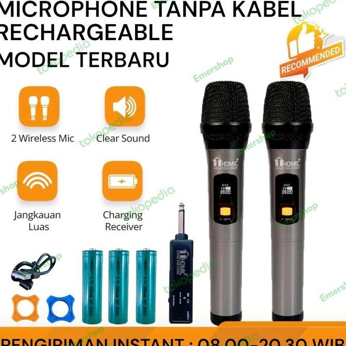 Mic Wireless Uhf - Microphone Tanpa Kabel Jernih Kualitas Bagus