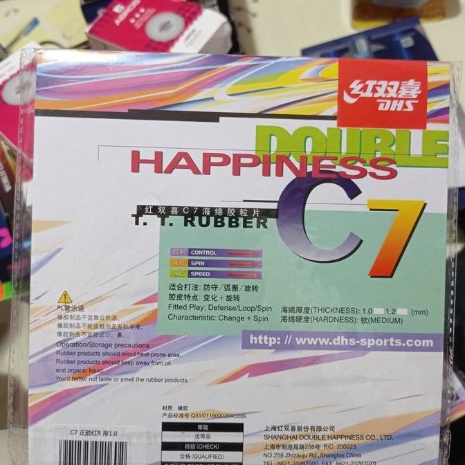 Karet Tenis Meja Bintik Dhs C7 Original