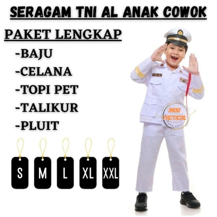 Baju Seragam Tni Al Anak, Seragam Tk Tni Al Cilik, Baju Karnaval Murah