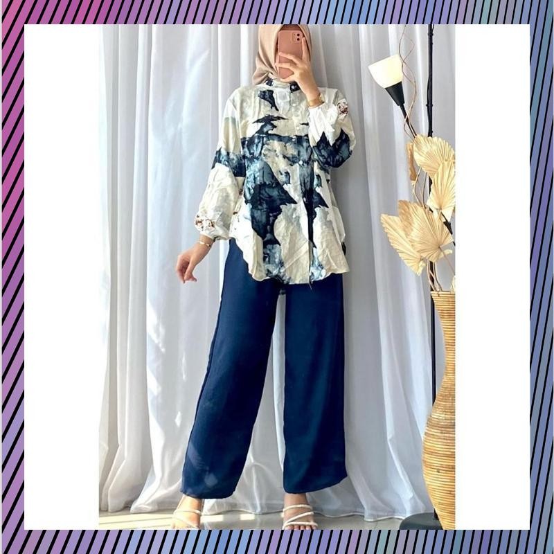 Termurah One Set Rayon Viral Kekinian Best Seller-Setelan Wanita Kekinian-Setelan Wanita-Setelan Ray