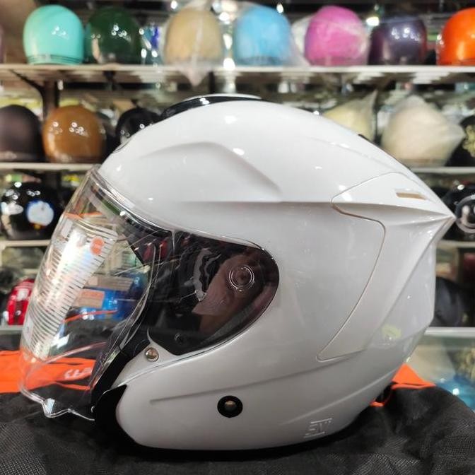 Helm Half Face Ink Dynamic Polos Putih Original