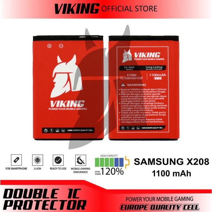 Viking Baterai Samsung X200 - X208 - C3303 Gt-E1272 Double Power