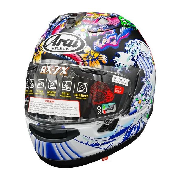 Arai Rx-7X Oriental Original Helm Full Face - Flat Black
