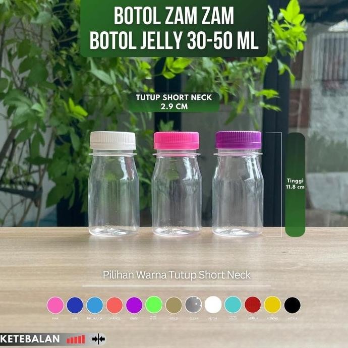 Botol Zamzam 30ml 50ml / Botol Plastik / Botol Jelly / Botol Kapsul