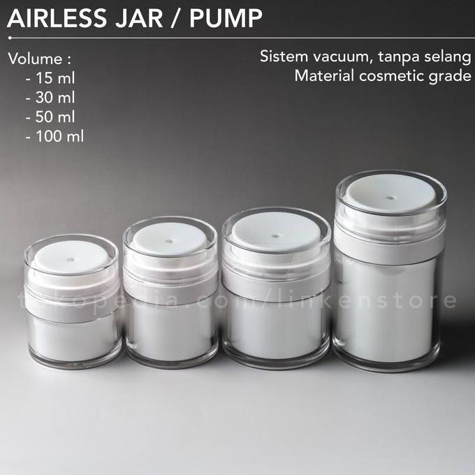 Airless Jar Pot Cream / Botol Pump Atas - Cream Lotion Skincare Travel
