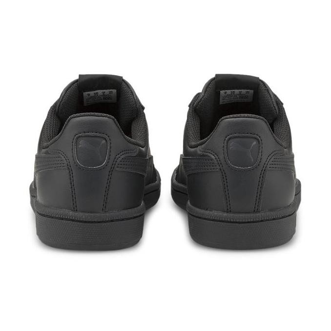 Puma Sepatu Smash Leather Sneakers Black-Dark Shadow