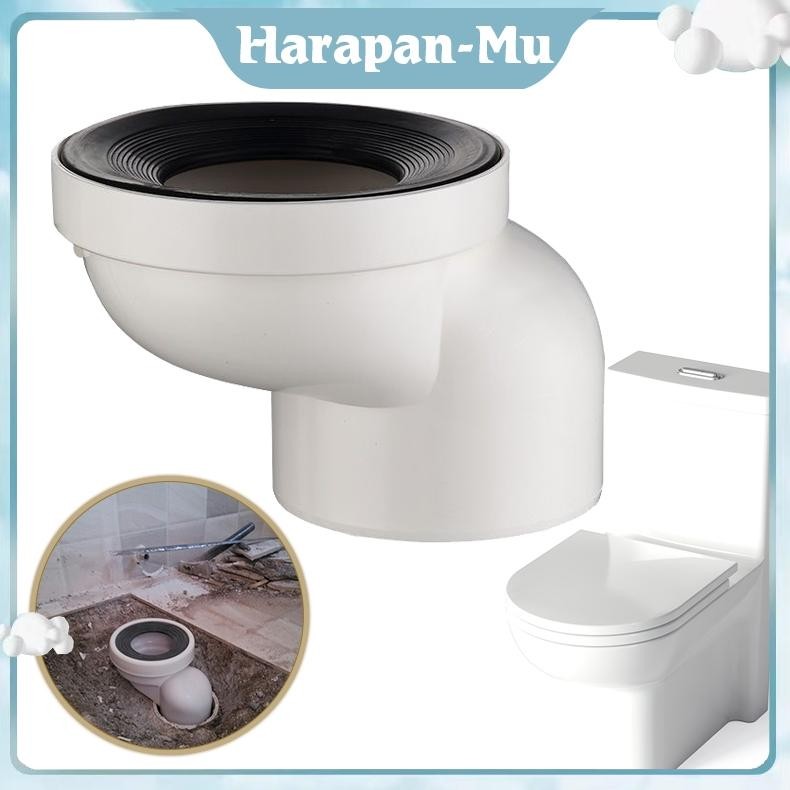 UGNDA Flange Toilet Offset Full Flush Tidak Perlu Menggali Lubang Gasket Toilet Duduk