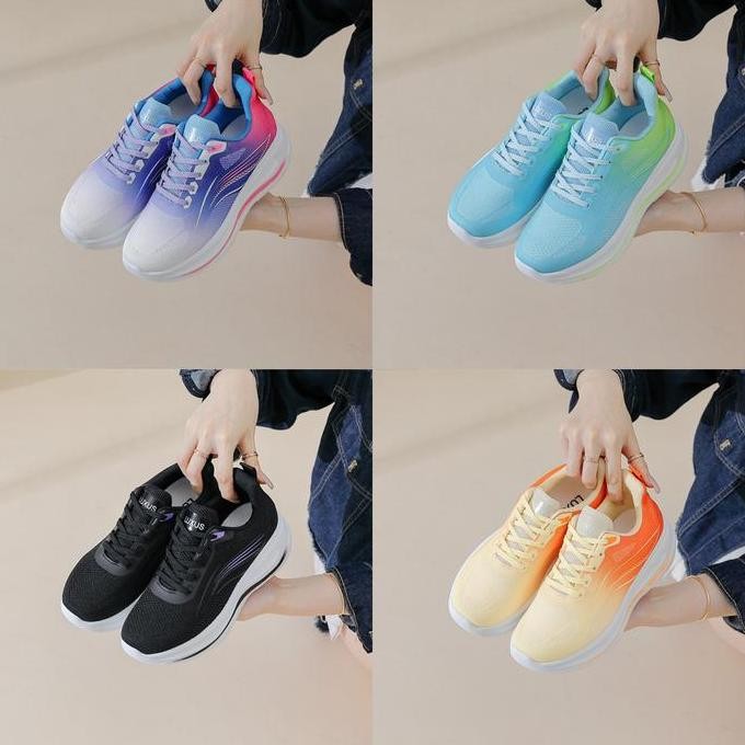 Luxus Kai Sepatu Kasual Sepatu Wanita Sepatu Olahraga Alas Karet Lx2053