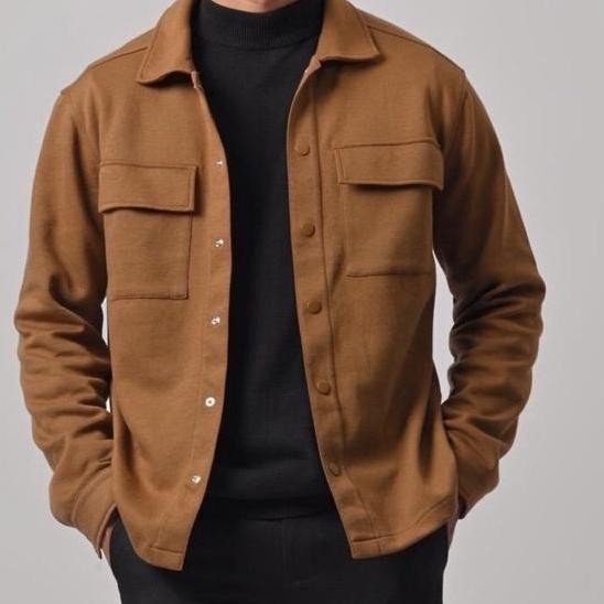 Jaket Pria Jaket Wanita Jaket Shacket Fleece Casual Distro M - XXL