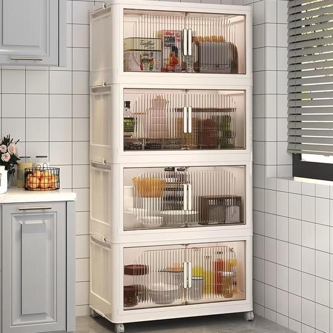 Promo 4 susun tempat baju kotak penyimpanan serbaguna lemari kecil lemari baju bayi lemari portable 