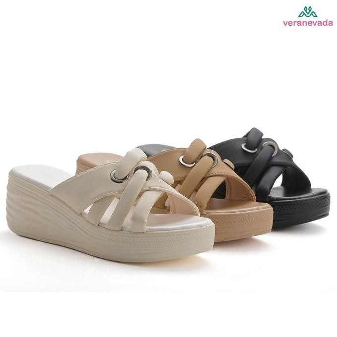 VN Sandal Lita Wedges Wanita Black VN1262
