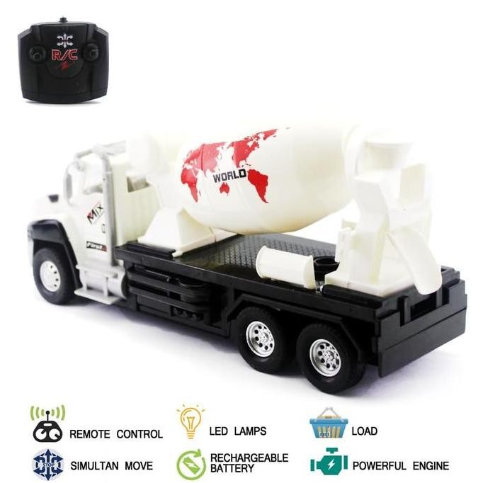 Mainan Mobil Remote Control Rc Max Truk Semen Molen