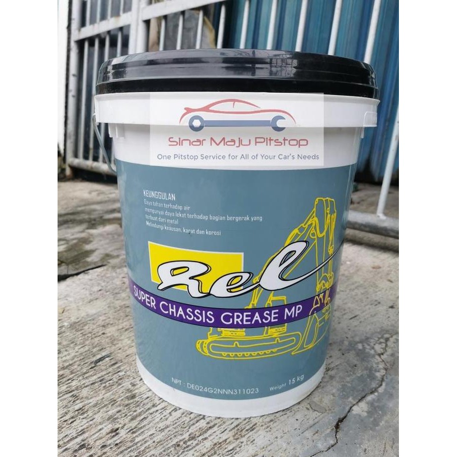Rel Super Chassis Grease Mp - Gemuk Pelumas Multiguna Pail Ember 15 Kg Original